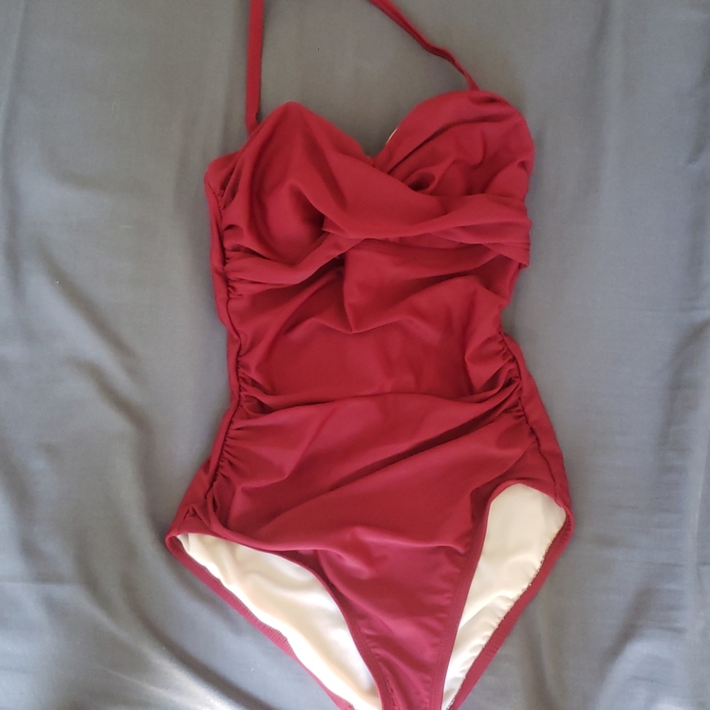 Sexy red one peice swimsuit